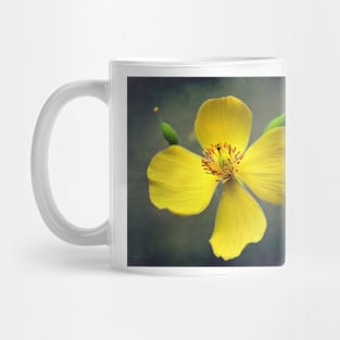 Wood Poppy In Yellow Mug